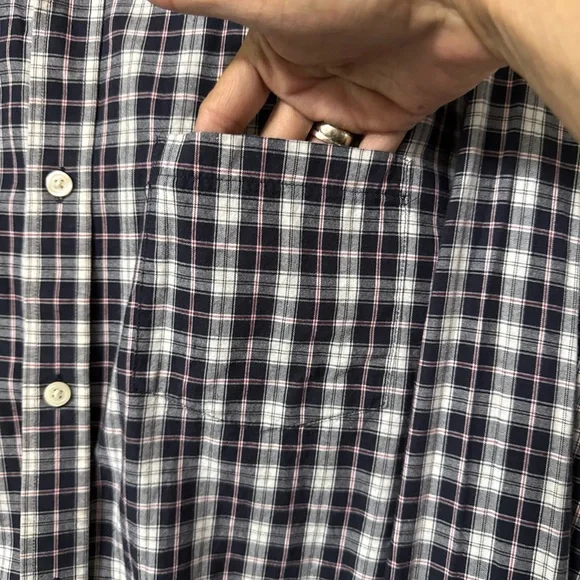 #765 Banana Republic Men’s Plaid Long Sleeve Button-Down Shirt Size XL - Picture 5 of 11